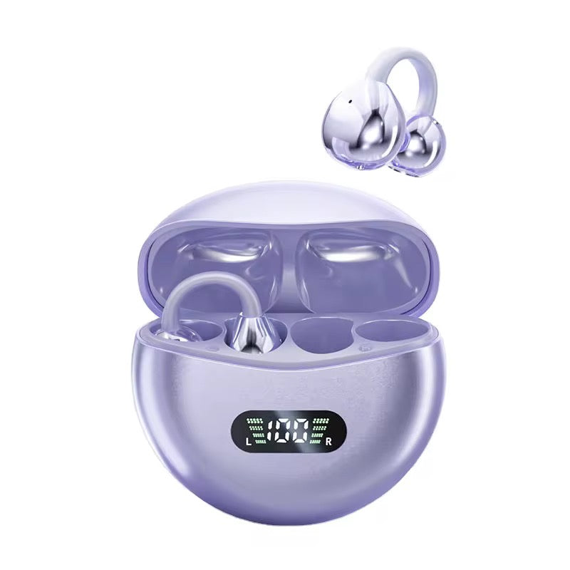 TWS BT Free Clip Air Pod Écouteurs à pince sans fil avec affichage numérique