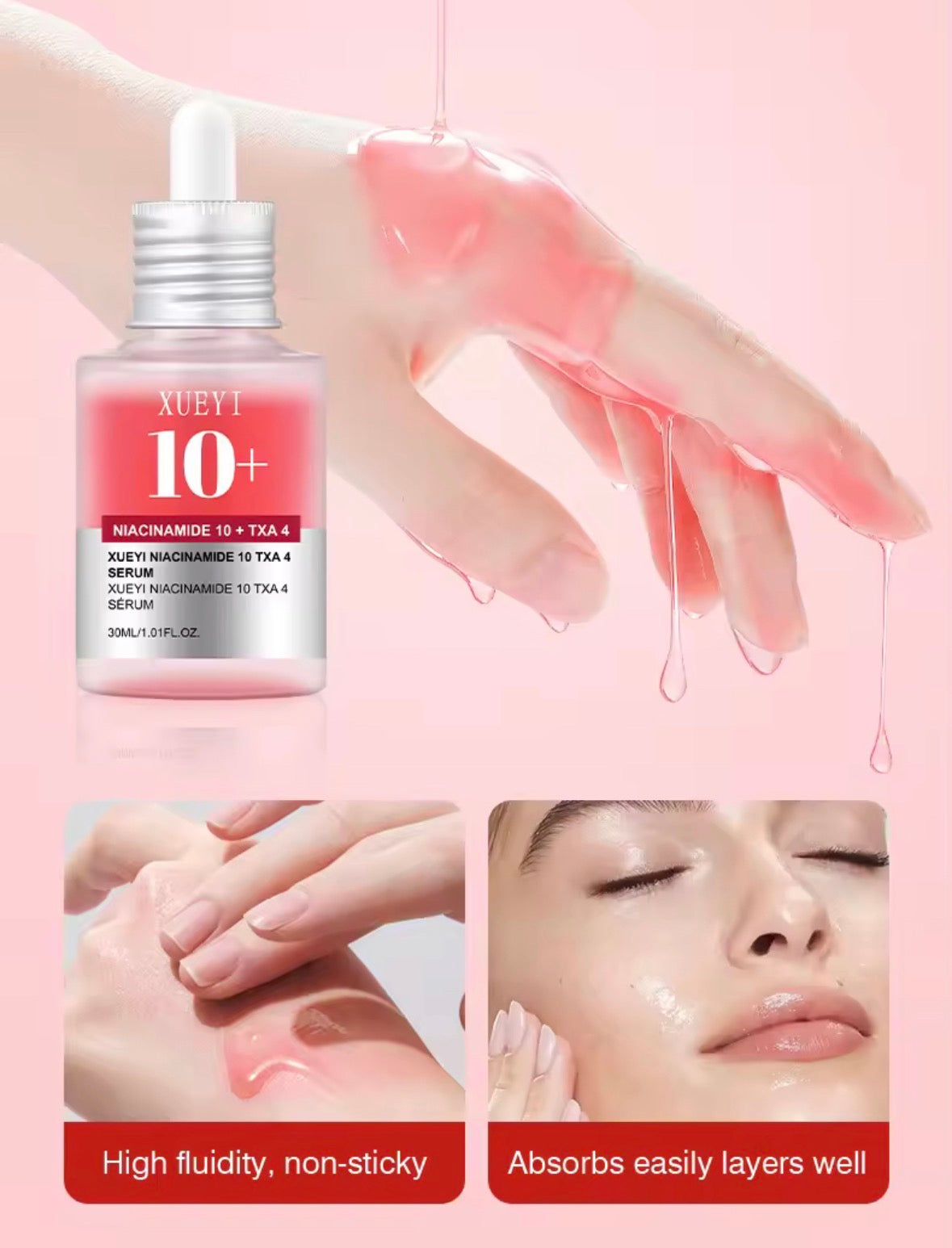 Sérum XUEYI à la niacinamide 10% et à l'acide tranexamique 4% pour éliminer les taches brunes
5.0
