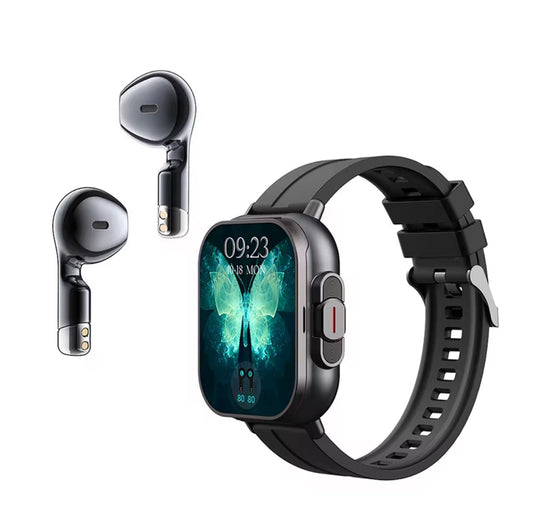 Montre intelligente Smartbarry A70 , Avec 2 Airs pods  TWS Casque d'écoute sans fil Surveillance de la santé Rappels d'enregistrement de condition physique Hommes Femmes Montres intelligentes